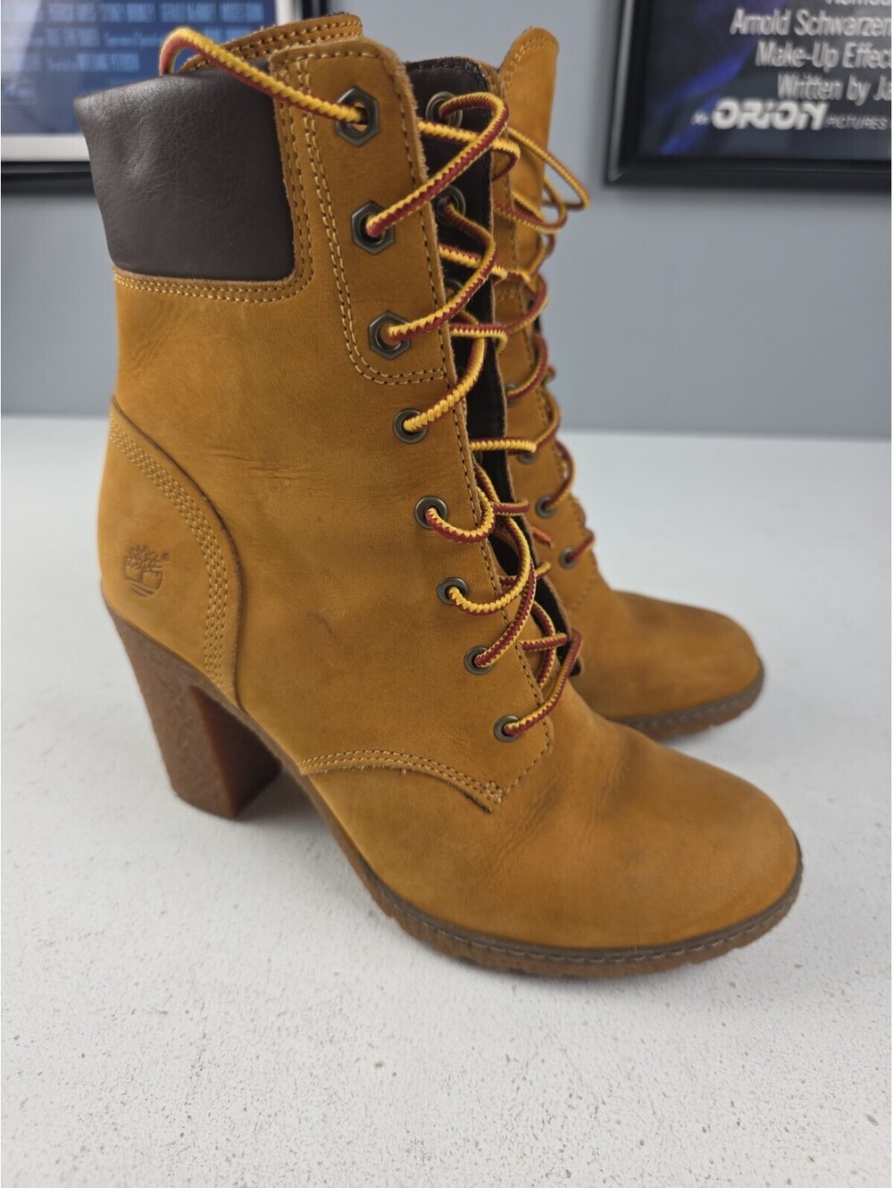 8715A Timberland WHEAT  Earth keepers Glancy 6-Inch Lace-up Women Boots Size 7